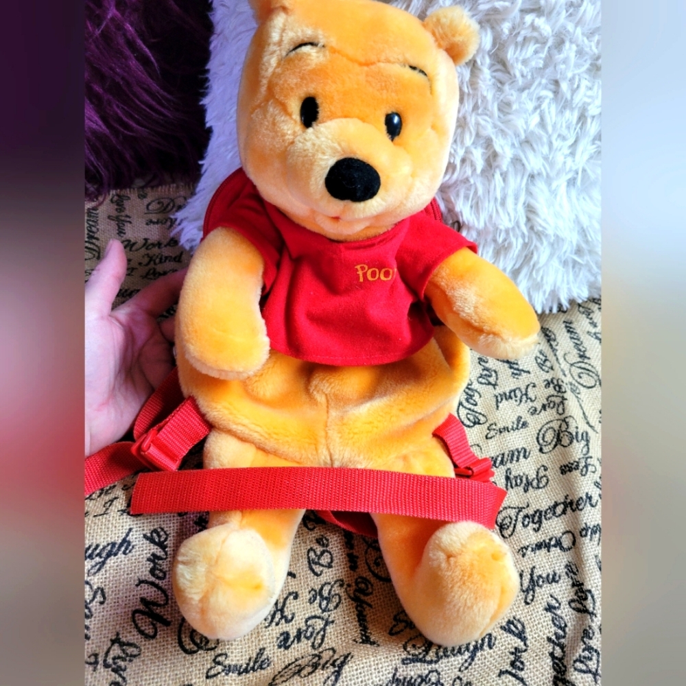 Rare Vintage Disney pooh plush backpack like new condition